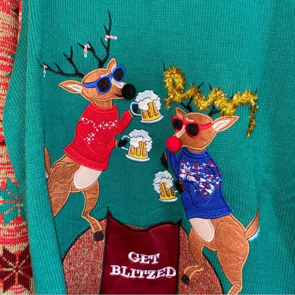 Jolly Sweaters ‘Get Blitzed’ Holiday Party Size XXL - Picture 5 of 10